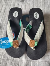 Floopi Yoga Flip Flops Sandals Womens Sz 6 Slip On Wedge White NEW NWOB (TD1) - £11.71 GBP