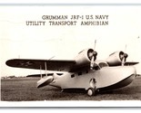 WW2 RPPC US Navy Grumman JRF-1 Amphibian Transport Airplane Postcard R14 - $4.90