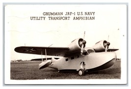 WW2 RPPC US Navy Grumman JRF-1 Amphibian Transport Airplane Postcard R14 - £3.87 GBP