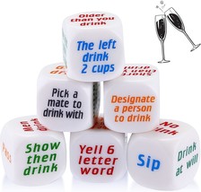 6 Pcs Party Drinking Bar Dice Game Resha Roulette Drinking Games Bachelorette Pa - £16.94 GBP