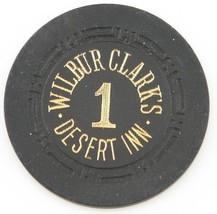 Wilbur Clark&#39;s Desert Inn Casino Roulette Chip Las Vegas Table 1 H Mold Black - £284.45 GBP