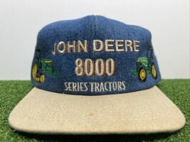 Vintage John Deere 8000 Ten Series Tractors Denim SnapBack Hat NWOT - £35.04 GBP