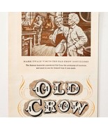 1950 Old Crow Whiskey Mark Twain Distillery Advertisement Liquor Bourbon... - $576.00 MXN
