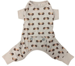 Fashion Pet Hedgehog Dog Pajamas - Gray, Interlock Cotton Blend, Machine... - £11.97 GBP