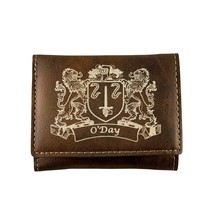 O&#39;Day Irish Coat of Arms Rustic Leather Wallet - £19.94 GBP