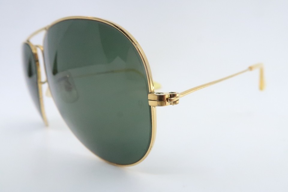 Vintage B&L Ray Ban Aviator Sunglasses BL Etched Lenses Size 62-14 Made in USA Item image 4