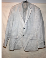 Tasso Elba Blazer Mens Large Beige Linen 42-44 2 Button Sport Coat Jacke... - $470.04 MXN