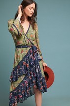 Nwt $395 Anthropologie Williston Floral Printed Wrap Dress By Love Sam Xs - £87.60 GBP