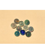 Lot 10 Australian Black Opal Triplet 5mm Round Gemstones - £55.37 GBP