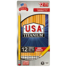 USA Titanium Premium Wood #2 Pencils, Sharpened, Long Lasting Erasers (1... - $11.79