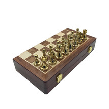 Chess Match Special High-end Gift Box Set Solid Wood Folding Board Large Pieces - £78.69 GBP