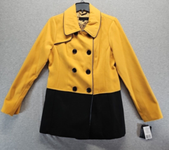 NWT Steve Madden Yellow And Black Pea Coat Size Medium (1s7) - $24.75