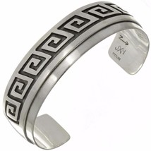 Southwest Hopi Style Sterling Silver Waterwave Overlay Cuff Bracelet s6.5-7.5 - £301.80 GBP