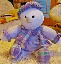 Purple Plush Animal Toy Dan Dee Stuffed Lavender Eskimo Penguin New 16" Scarf - £15.53 GBP