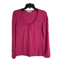 Boden Womens Sweater Adult Size 8 Pink V Neck Cashmere Blend Long Sleeve - $25.28