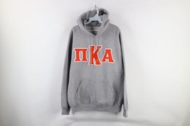 Vintage 90s Mens Large Distressed Pi Alpha Kappa Fraternity Hoodie Sweatshirt - £48.06 GBP