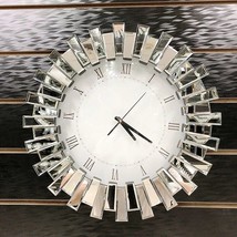 Luxury Crystal Wall Clock Modern Design Big Size Large Nordic Wall Clock - £187.29 GBP