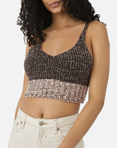 Intimately Free People Here All Day Womens Knit Crop Sweater Bralette Black Sz M - £21.68 GBP
