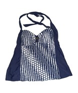 Catalina Women Tankini Top Halter Swimsuit Bathing Polka Dot Blue M 34/3... - $19.77
