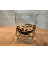 Highball Glass with 1955 Ford Thunderbird Decoration  4.25&quot; H x 3&quot; W Mint - $14.99