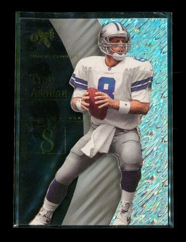 Vintage 1998 SKYBOX EX2001 Holo Window Football Card #15 TROY AIKMAN Cow... - $4.77