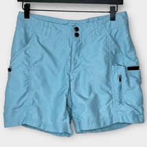 REI coastal blue nylon UPF 50+ outdoor hiking casual travel shorts size 4 - £19.02 GBP