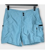 REI coastal blue nylon UPF 50+ outdoor hiking casual travel shorts size 4 - £19.10 GBP