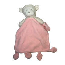 Carter’s Sheep Lovey Plush Rattle Security Blanket Pacifier Holder Pink ... - £10.23 GBP