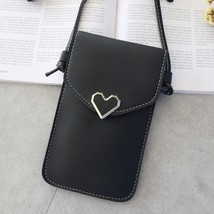Women Heart-shaped Transparent Screen Mobile Phone Bag 2022 New Mini Messenger B - £11.19 GBP