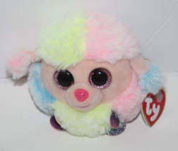 Ty Puffies Rainbow Poodle Dog 3&quot; Multicolor Stuffed Animal Soft Toy 2021... - £6.15 GBP