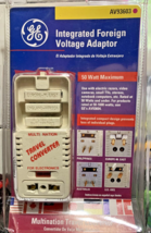 GE Integrated Foreign Voltage Travel Adapter 50W AV93603 - $24.63