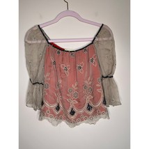 2000s Y2K Ronit Zilkha Silk Sequin Floral Boho Festival Fairy Whimsigoth... - $30.00