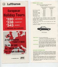 Lufthansa Europacar Tour Car Rental Brochure 1960&#39;s - £10.98 GBP