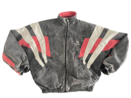 Balenciaga Unifit Stripe Track Denim Zip Jacket Washed Grey ( XL ) - £779.76 GBP