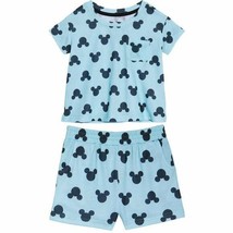 Disney™ ~ Minnie ~ Mickey Mouse ~ 2 Piece Pajama Set ~ Black on Blue ~ S... - $18.70