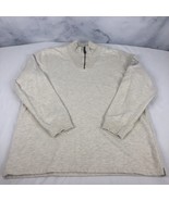 CHAPS 1/4 Button Pullover Sueded Fleece Sweater Mens Large Cotton Blend ... - $19.95