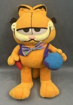 Vtg Garfield EASTER Stuffed Animal Plush Painting Egg Toy Cat Paws Vest Bow-Tie - £12.43 GBP