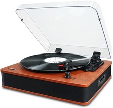 Vinyl Record Player Turntable Featuring Speakers For Records,, And Led D... - £71.81 GBP