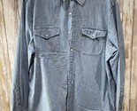 Untuckit Men Shirt XL Light Blue Denim Button Up Cotton Pockets B59 - $29.91