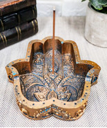 Sacred Symbol Hand of God Hamsa Palm Incense Stick Holder Burner And Ash... - $23.07 CAD