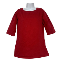 Dickies Youth Girls Red Short Sleeved 1/4 Sweatshirt Size Large - £13.20 GBP