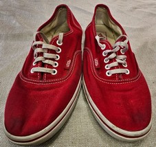 Vans Core Classic Canvas Sneakers Off The Wall  Red Skate Shoes M-6 /W 7.5 - £17.13 GBP
