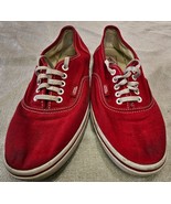 Vans Core Classic Canvas Sneakers Off The Wall  Red Skate Shoes M-6 /W 7.5 - £17.15 GBP