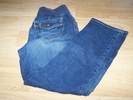 Gap Maternity Size 2 Denim Blue Jean Capris Cropped Jeans Dark Wash EUC - £19.18 GBP
