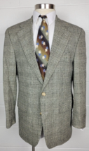 Vtg Ralph Lauren Mens Silk Houndstooth Sport Coat Jacket 40R - £35.03 GBP