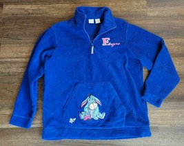 Vintage Disney Blue-Purple Winnie the Pooh Eeyore 1/4 Zip Fleece Pullove... - $49.49