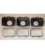 (3) Volvo 240 1981-1985 Headlight Housing &amp; Trim 242 244 245 Quad Square - $59.39