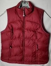 LL Bean Misses Goose Down  Red Full Zip winter warm ski snow Quilted Vest - £53.71 GBP