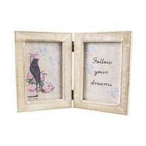 Sass &amp; Belle Double Rustic Wood Photo Frame, White/ Brown  - $29.00