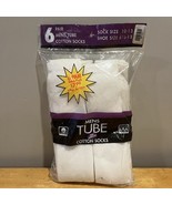 Payless Vintage Men’s Tube Socks Crew Length 6 Pair Made In USA Cotton B... - $53.91 CAD